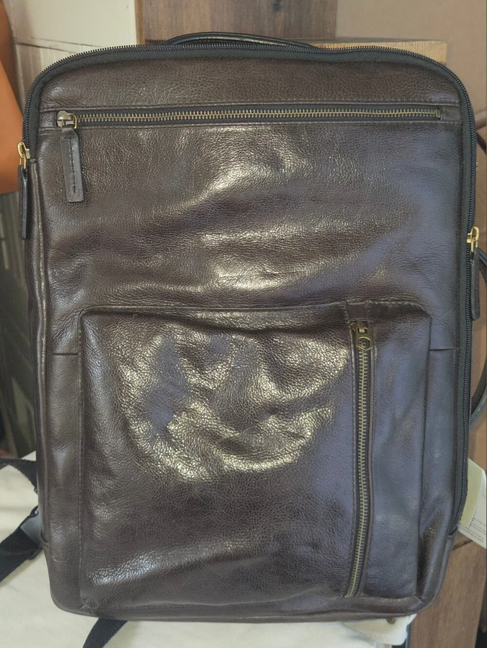 NWT FOSSIL Leather Men’s Backpack - Black